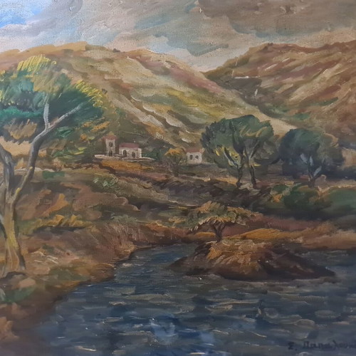 Spyros Papaloukas oil sketch on canvas new