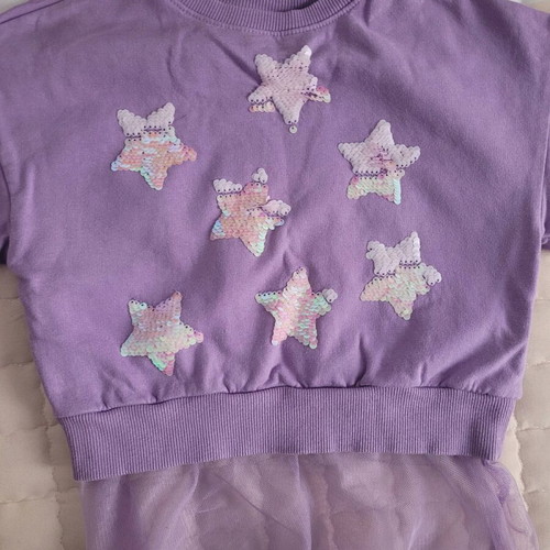 Girls' set with blouse and leggings, like new, flash lining