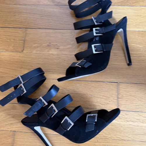 Asos sandals like new, black, size 38-38.5
