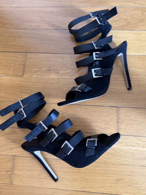 Asos sandals like new, black, size 38-38.5