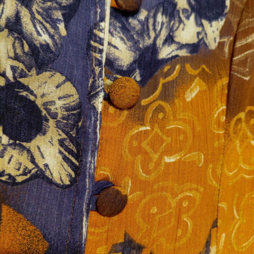 Maxi dress sleeveless in brown and blue, like new