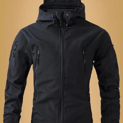 Tactical jacket XXL, black, fleece lining