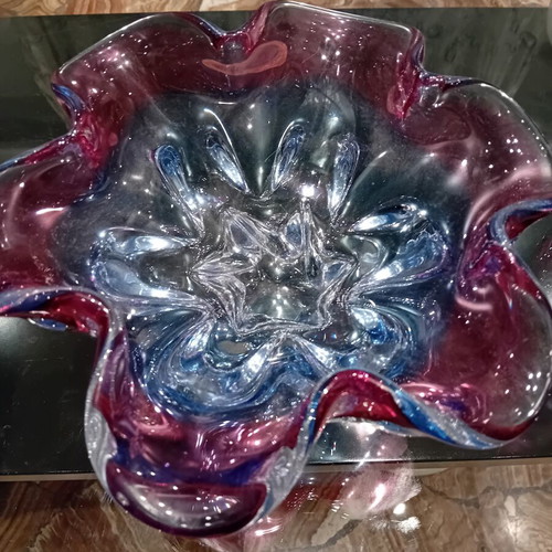 Chřibská Sklárna decorative bowls set, like new, 1960-1970