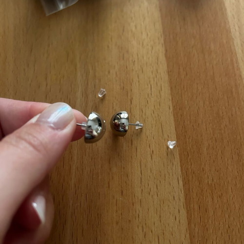 Earrings silver color new