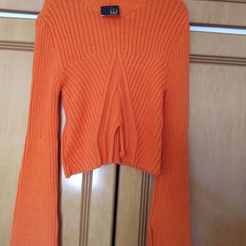 Reline knitted sweater orange new with long sleeves