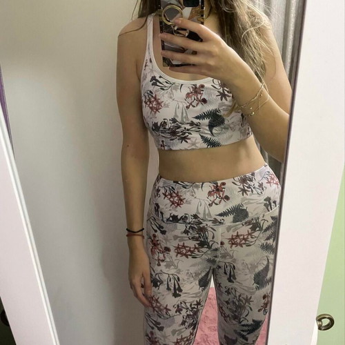 Shein sports set like new, white multicolor, size L