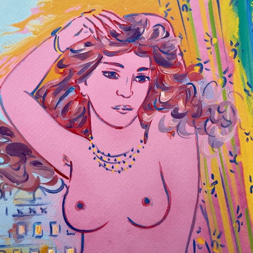 G. Stathopoulos silk screen printing with passepartout like new