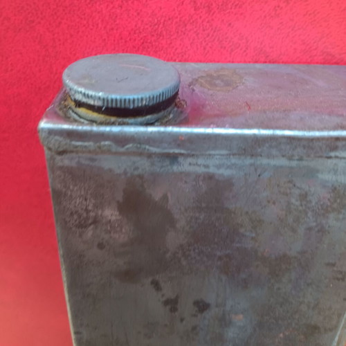 Military metal olive oil can used, collectible