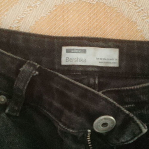 Bershka black women's denim shorts size 38 like new