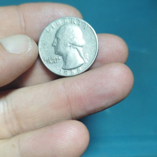 Νόμισμα Quarter Dollar μεταχειρισμένο, 1968, George Washington