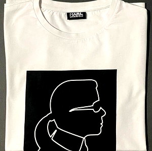 Ανδρικό Karl Lagerfeld λευκό t-shirt μέγεθος Medium