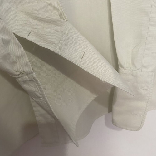 Charvet Men Long-Sleeve Dress Shirt like new, French cuff, high-quality cotton