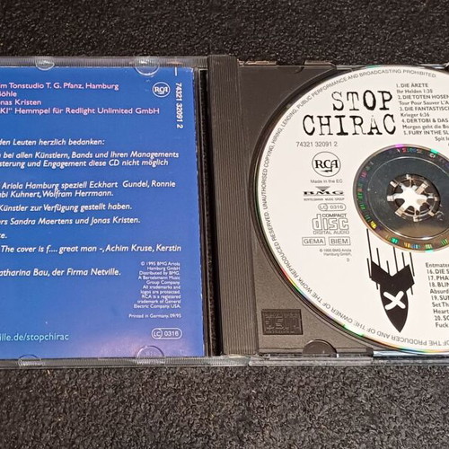 Stop Chirac CD used, 1995 compilation, rock and hip hop