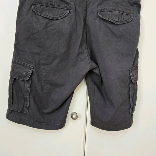 Double men's bermuda shorts used, charcoal, size 36