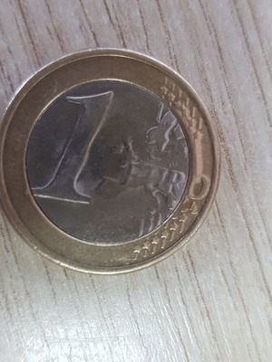 1 euro coin with defect like new, Bulgaria