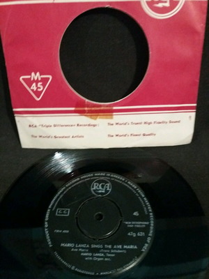 Mario Lanza Sings the Ave Maria 7" μεταχειρισμένο, κλασσική