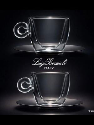 Φλιτζάνια Luigi Bormioli από κρύσταλλο σετ 2 τεμ. 150ml καινούργια