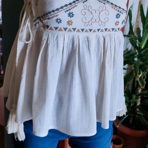 Boho T-shirt with embroidery