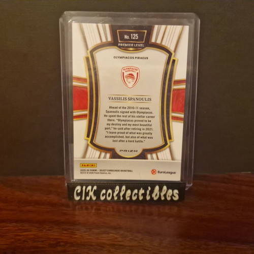 Panini Euroleague Select Olympiacos Spanoulis Prizm card orange white black