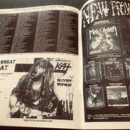 Metal Curse #12 1999 like new fanzine with Impetigo, Morbid Angel