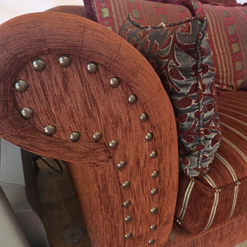 Set of two sofas 2-seater and 3-seater, burgundy color, like new