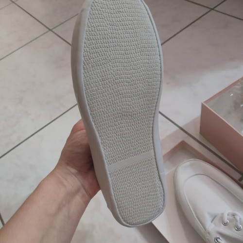 Nautical Style Canvas Shoes new, 100% organic cotton, size 44, white
