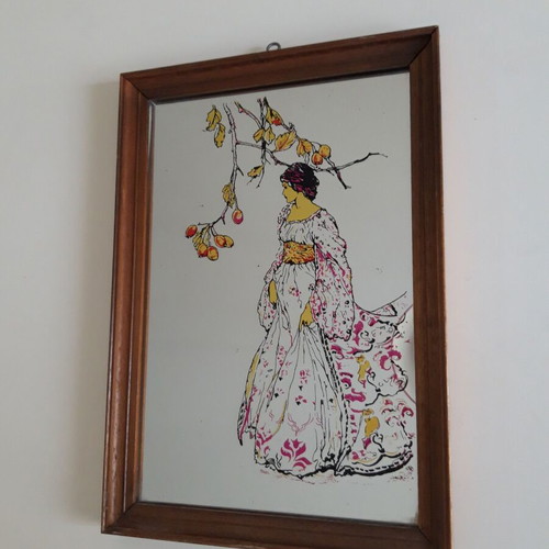 Vintage painted mirror like new