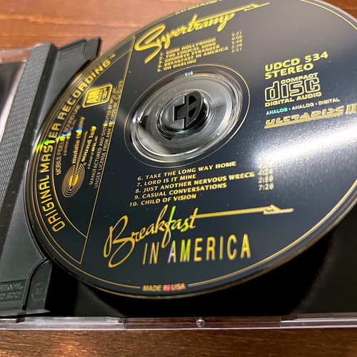 Supertramp Breakfast In America CD 24Kt Gold like new, rock