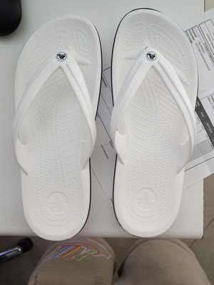 Crocs Crocband Ανδρικά Flip Flops Λευκά 43-44 Ολοκαίνουργια