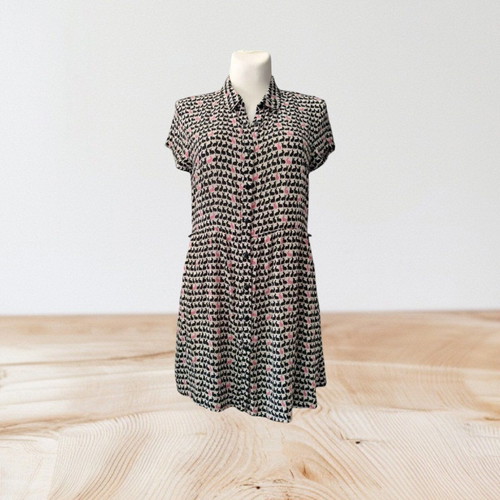H&M summer dress size M 100% viscose like new, black