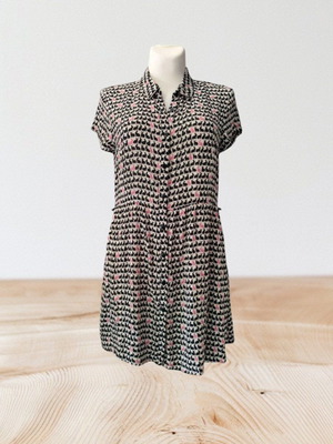 H&M summer dress size M 100% viscose like new, black