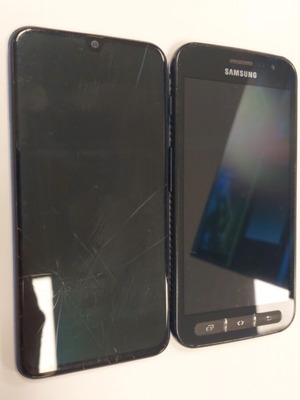 Samsung Galaxy Xcover 3 and Galaxy A40 used phones with screen damage