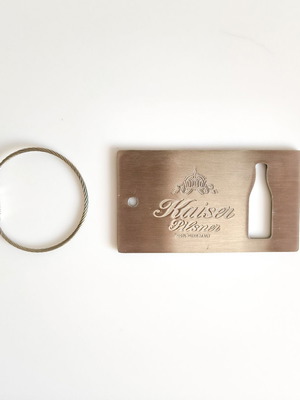 Kaiser stainless steel bottle opener, new