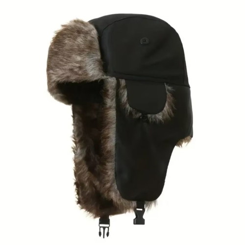 Ushanka winter hat black, new, size M