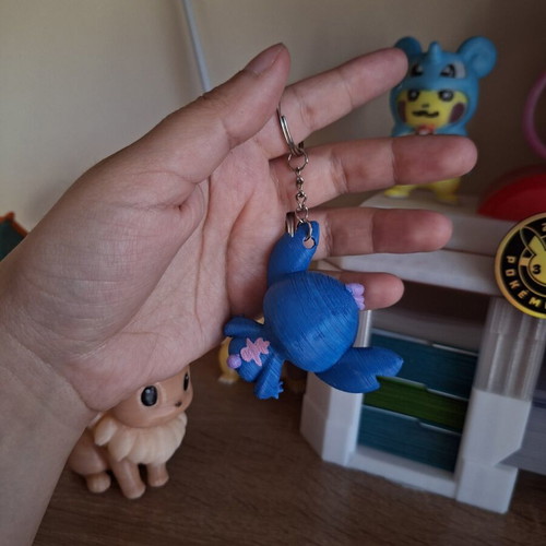Stitch 3D printed keychain new, hand-painted PLA