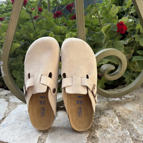 Birkenstock Boston BS Sand unisex slippers, beige