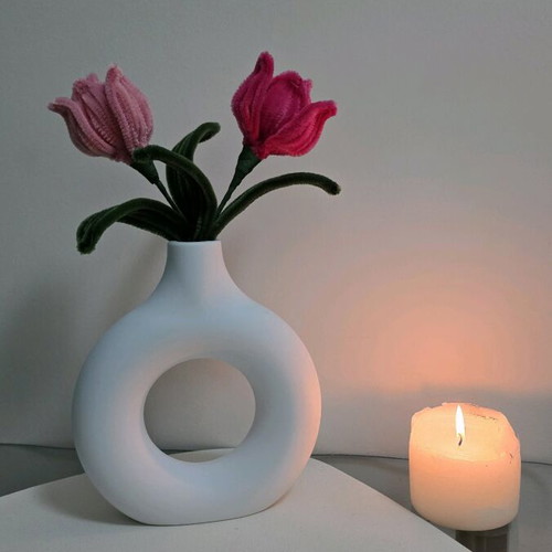Handmade roses made to order from fuzzy wire