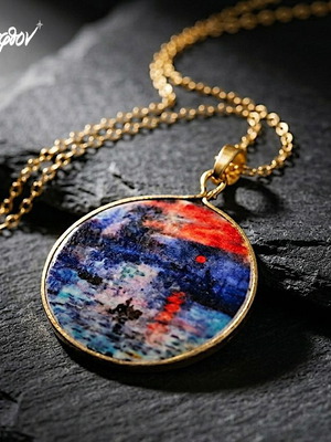 Monet Necklace "Impression, sunrise" new handmade pendant