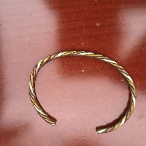 Vintage bracelet in silver, bronze and gold