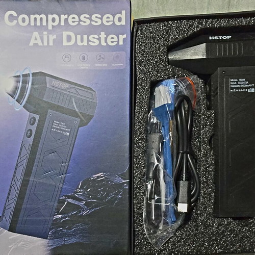 HSTOP Compressed Air Duster like new, rechargeable USB-C