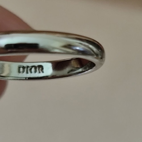 Christian Dior ring new, silver and gold, size 57
