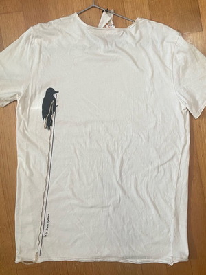 T-shirt organic cotton large like new, cream unisex