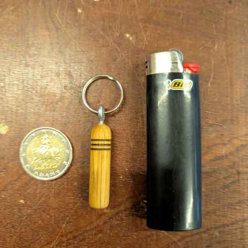 Handmade Oak Wood Whistle Keychain new