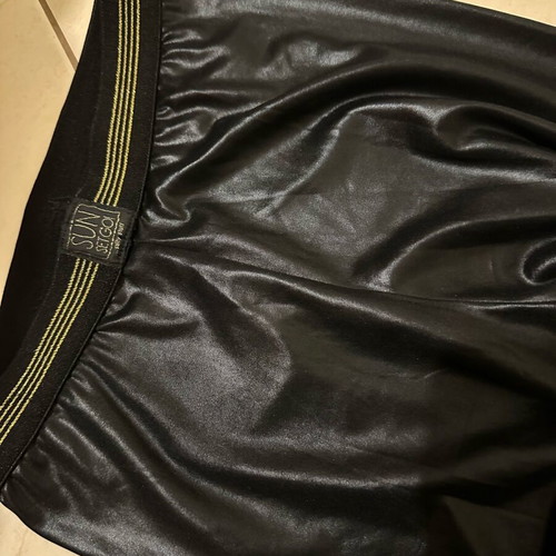 SunsetGo black leggings small like new with leather effect