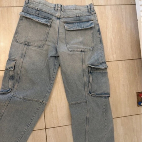 Zara cargo jeans size 44, blue