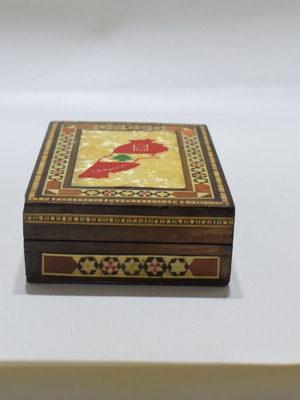 Ξύλινο κουτί κοσμηματοθήκη με ένθετες ψηφίδες mother of pearl σαν καινούργιο