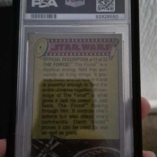 Star Wars Lord Darth Vader 1977 card used #196 PSA 8 NM MT