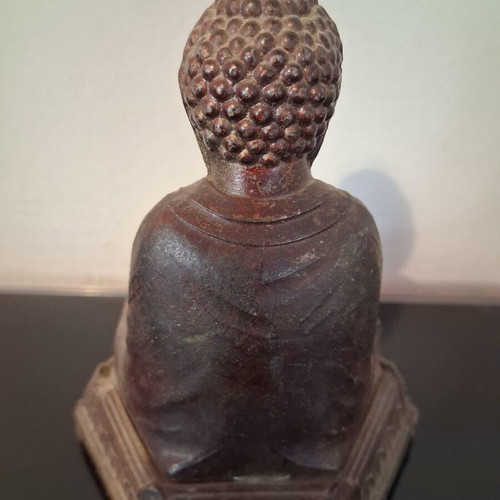 Metal Buddha Statue used, meditation pose, vintage