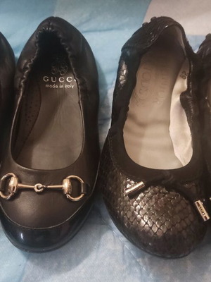 Gucci Junior and Tods Junior children's ballerinas like new, size 27/28