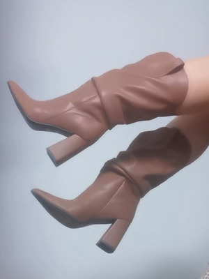Mairiboo for Envie brown slouchy boots size 39, like new, eco-leather